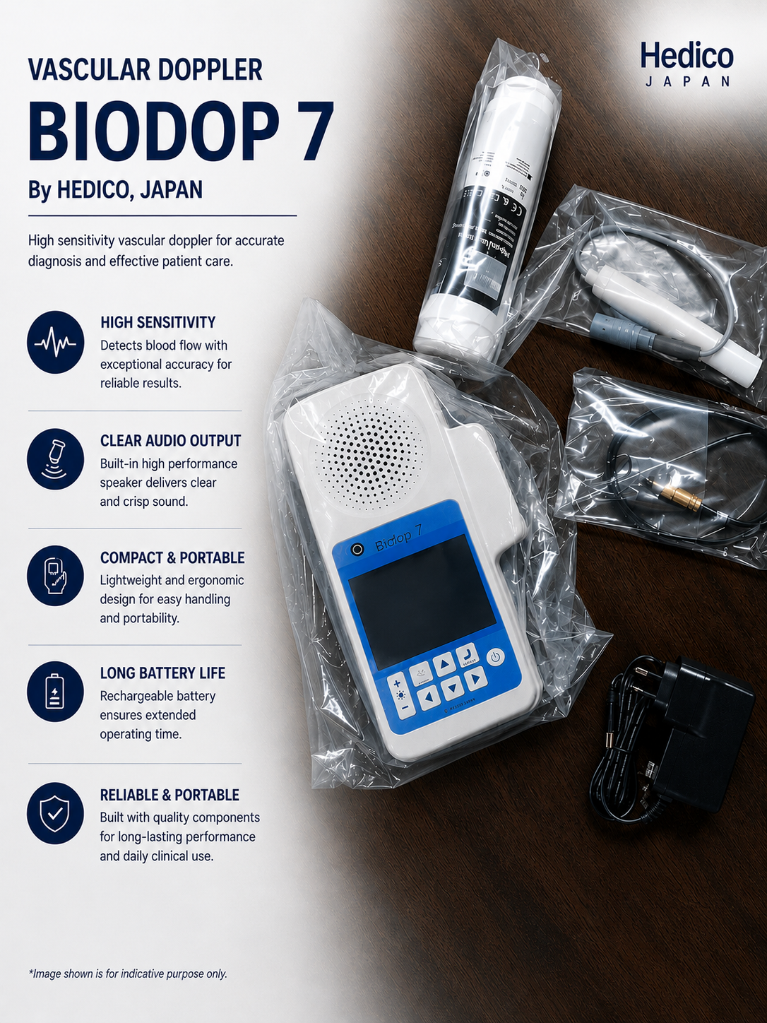 Vascular Doppler BIODOP 7 – Hedico Japan